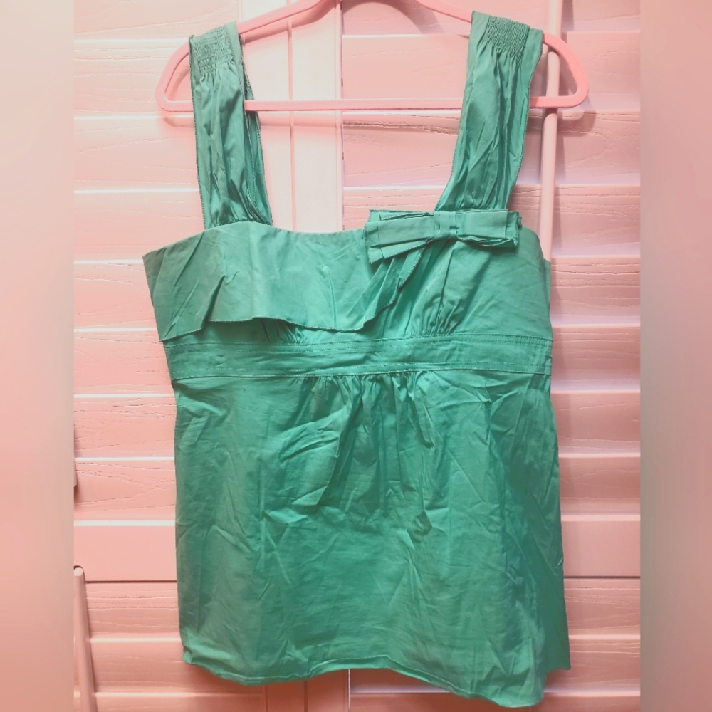 BCBG sleeveless top teal size L